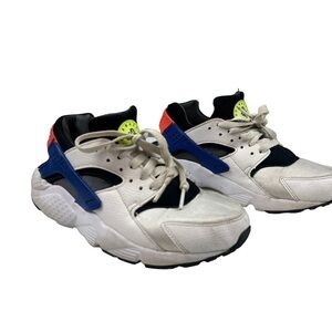 Nike Air Boys Huarache Run Running Shoes White/Blue/Yellow Size 6